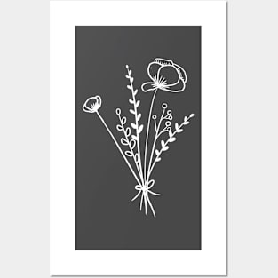 Flower illustration Posters and Art